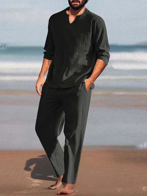 Men Casual Spring Summer  Two Piece Set