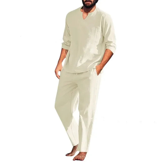 Men Casual Spring Summer  Two Piece Set 